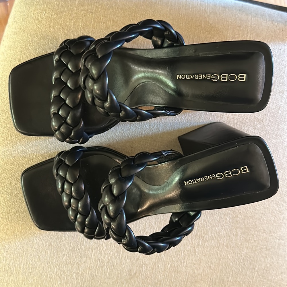 Bcbgeneration Women’s Braided Two Strap Chunky He… - image 4